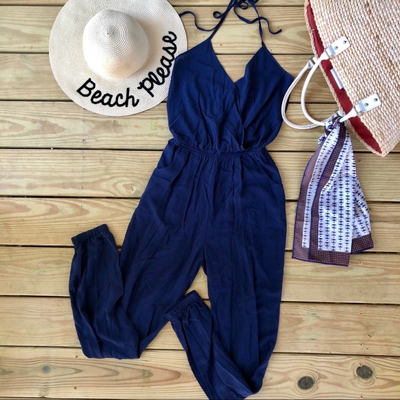 Lulus Pants - Lulu’s Learning to Fly Jumpsuit in Navy